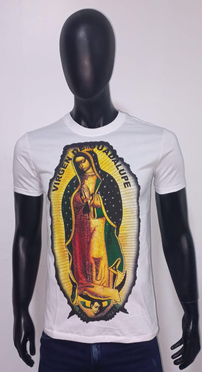 POLO HOMBRE DE LA VIRGEN DE GUADALUPE CON PIEDRITAS 2024