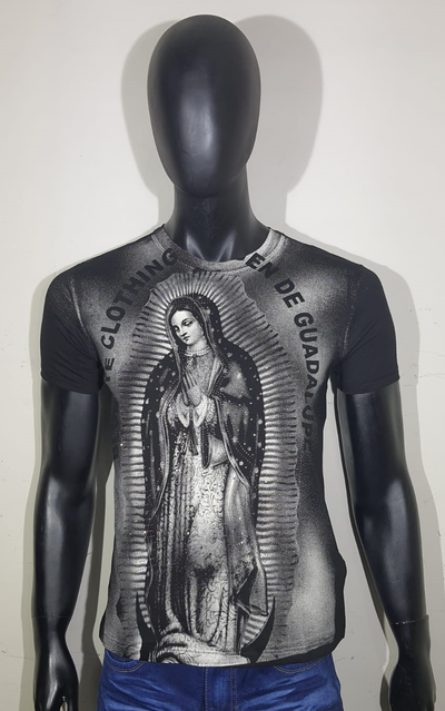 POLO HOMBRE DE LA VIRGEN DE GUADALUPE CON PIEDRITAS 2024